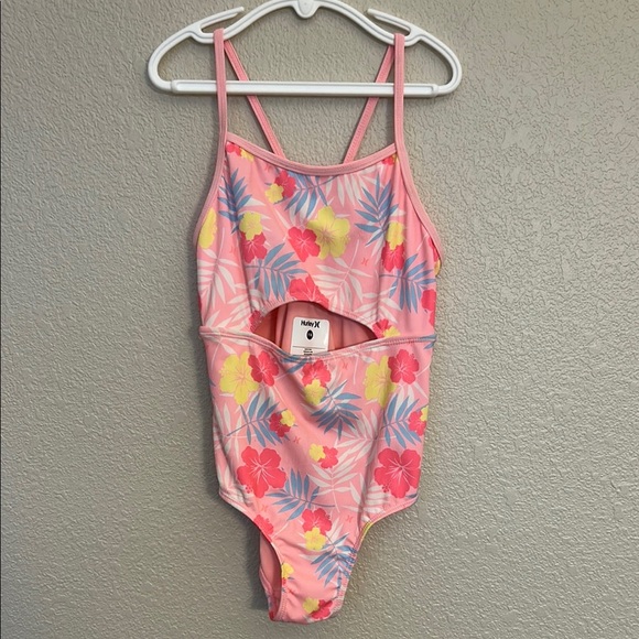 Floral Pink One-Piece Swimsuit - Picture 1 of 5